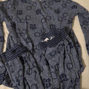 Warner Bros. Blue Patterned Long Sleeve Tee